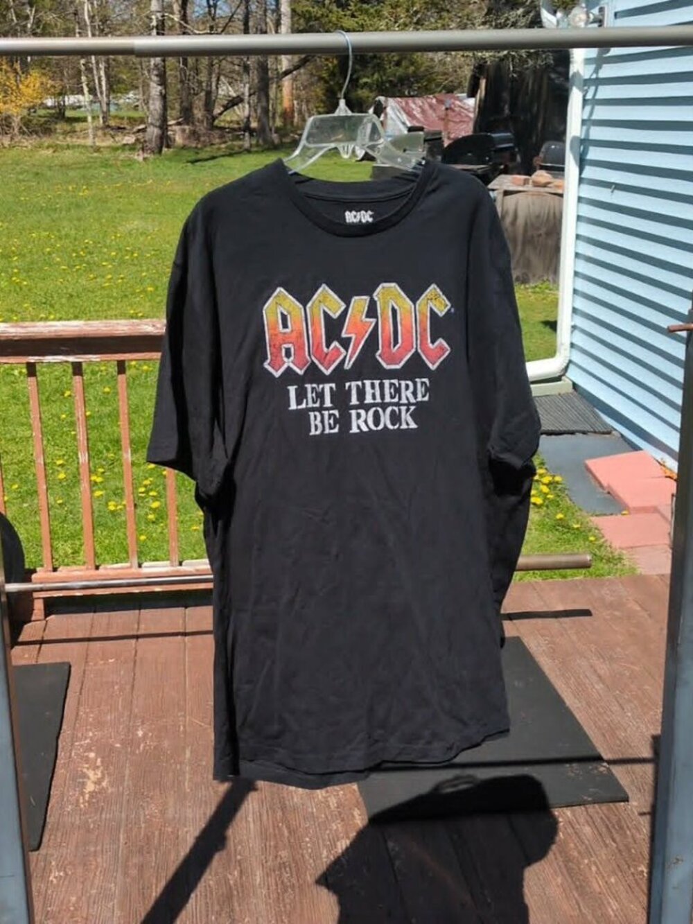 Hybrid Apparel Mens T Shirt AC/DC 2xLT Black Retro Rock Band Goth 1970's Let Be